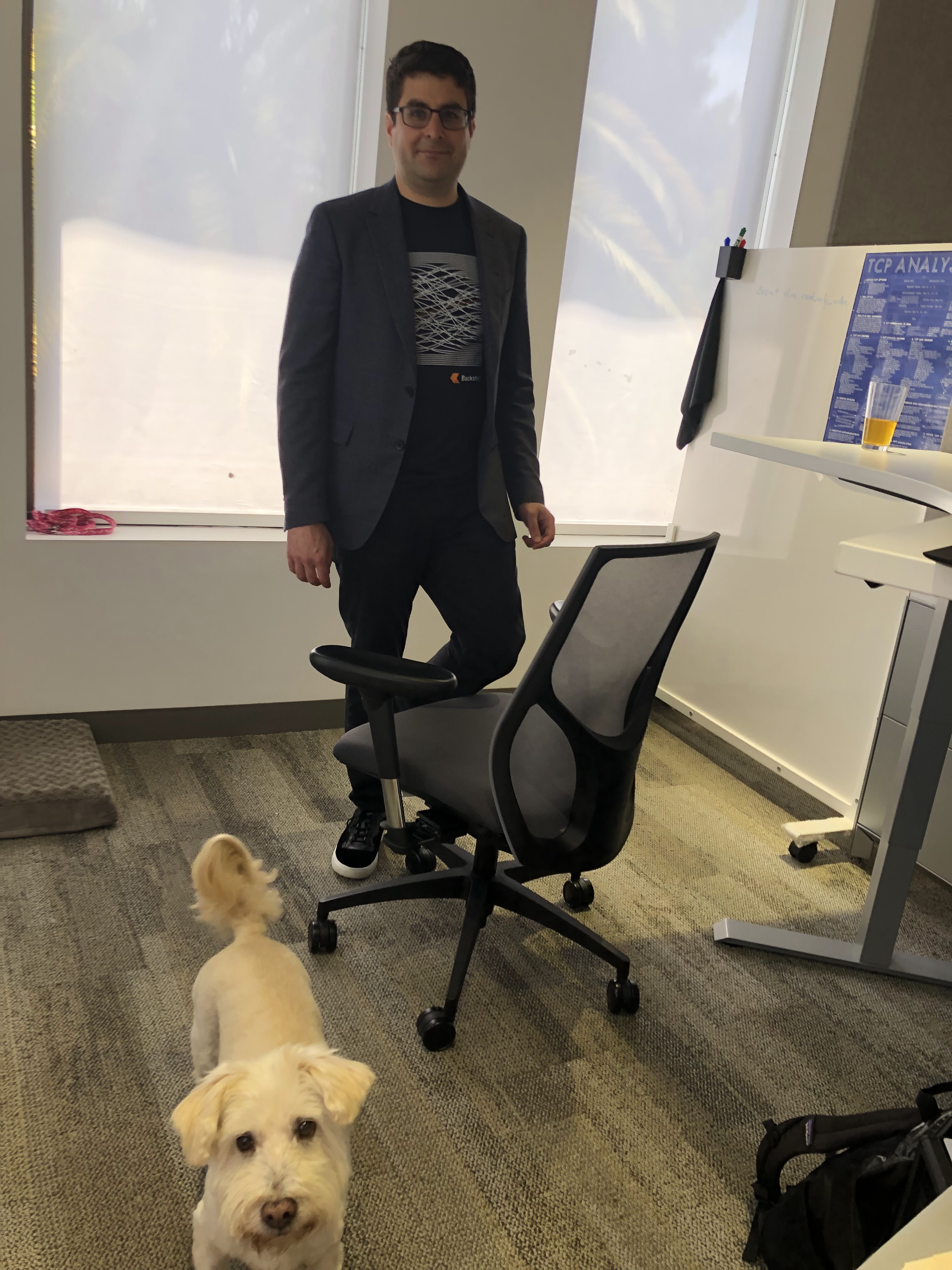 Turkey and I at Chronicle headquarters